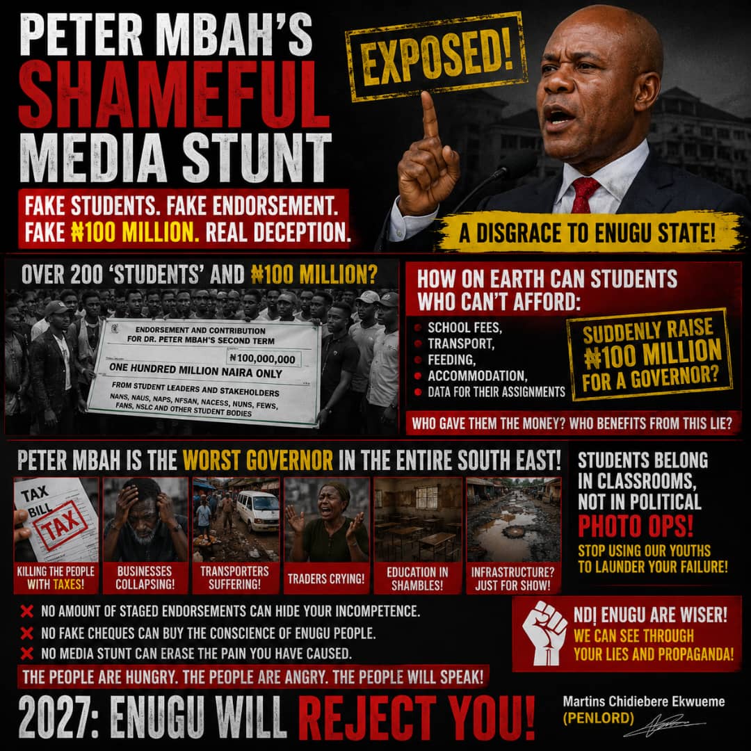 ENDORSEMENT POLITICS: PETER MBAH AND THE IMAGINARY 100M NAIRA STUDENTS' ENDORSEMENT