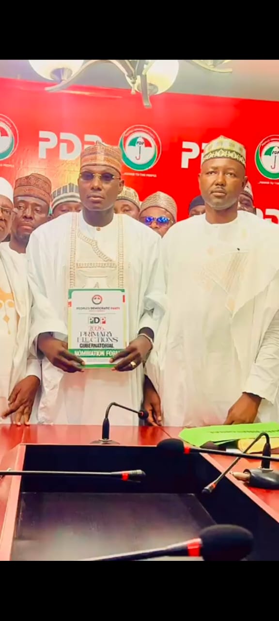 PDP RECORDS MAJOR POLITICAL MOMENT AS GARBA YAKUBU LADO FILES GOVERNORSHIP FORMS