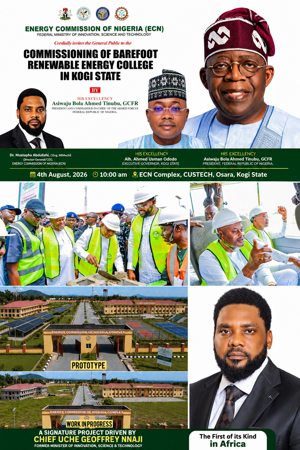 Barefoot Renewable Energy College Commissioned: Chief Uche Geoffrey Nnaji's Vision Becomes Africa's First of Its Kind