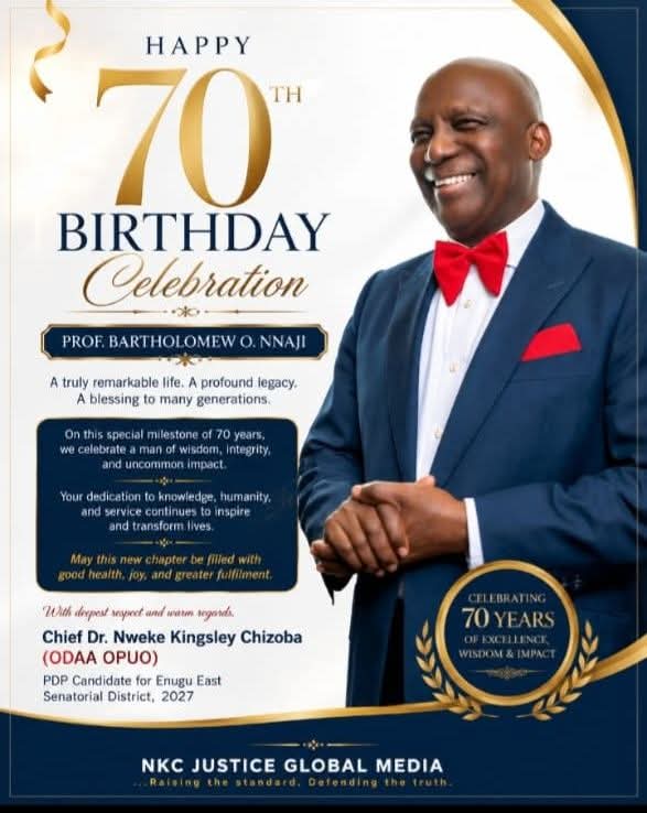 Celebrating 70 Years of Excellence: Honouring the Remarkable Legacy of Prof. Bartholomew O. Nnaji