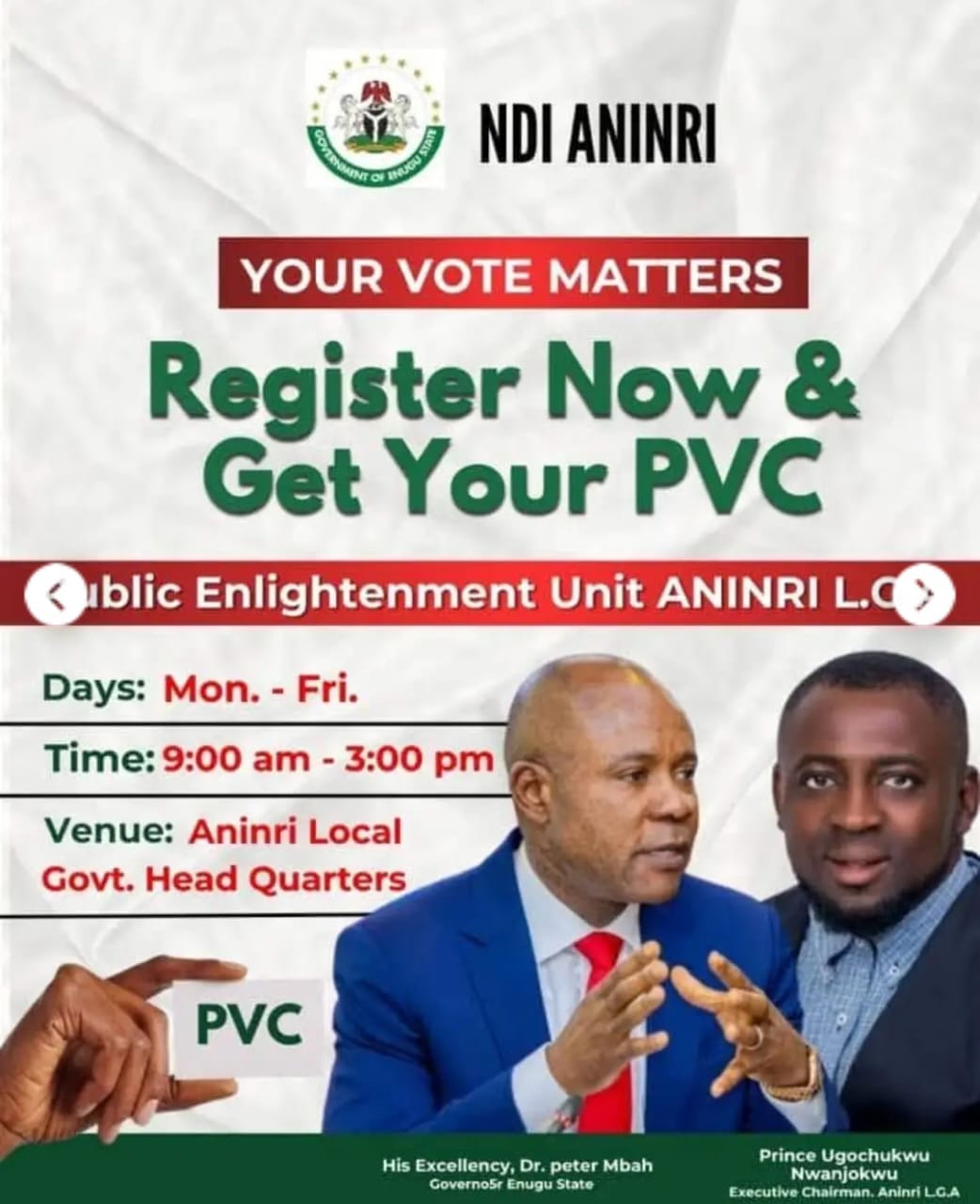 APC E-Registration Agents in Aninri Protest Alleged Non-Payment of Dues