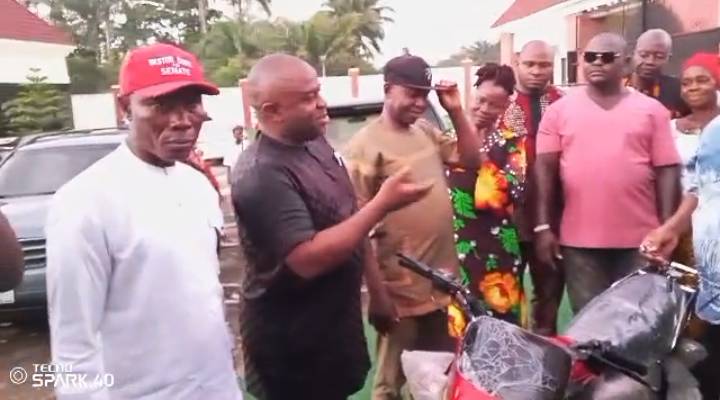 Nwakabie Demonstrates Leadership with Compassion, Replaces PDP Chairman’s Burnt Motorcycle