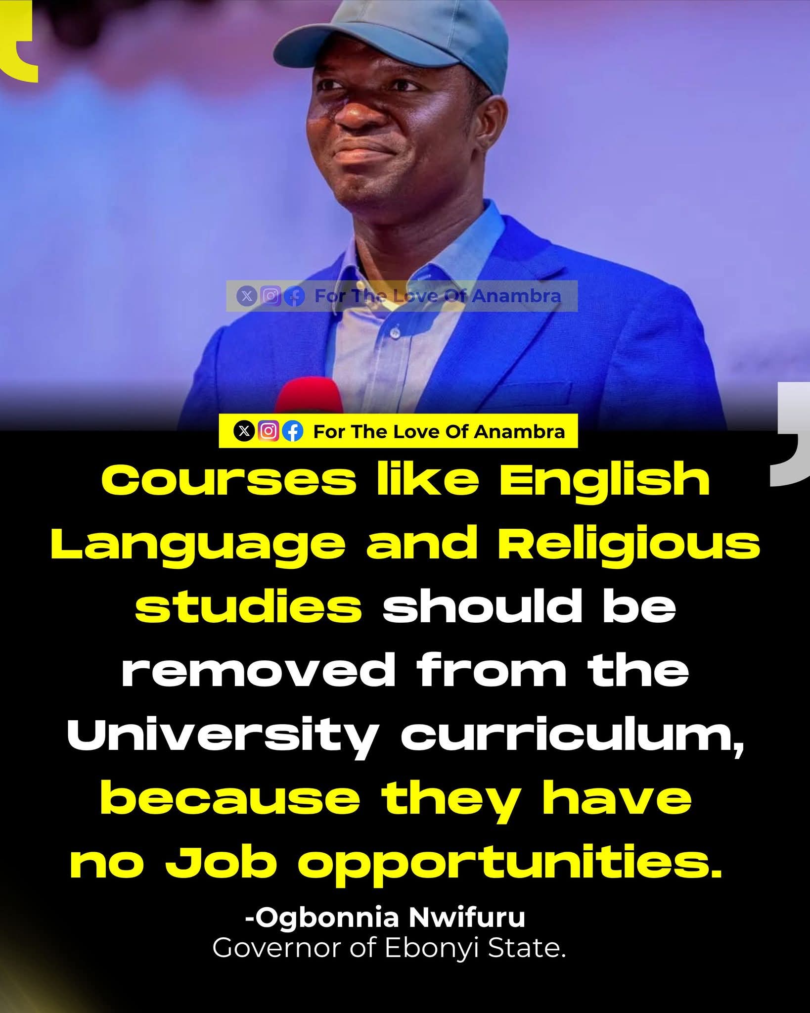 BREAKING: Ebonyi Governor Calls for Review of University Courses, Questions Relevance of Some Degrees