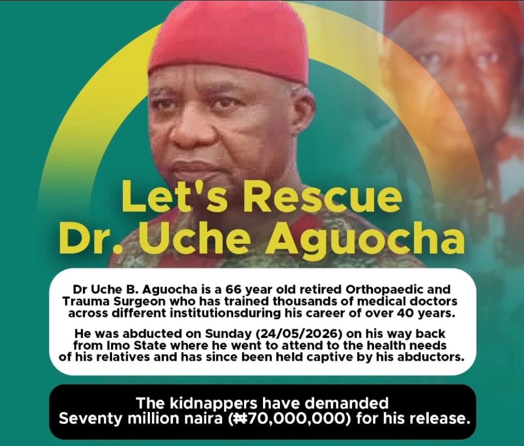 Gunmen Kidnap Retired Orthopedic Surgeon in Owerri, Demand ₦70 Million Ransom