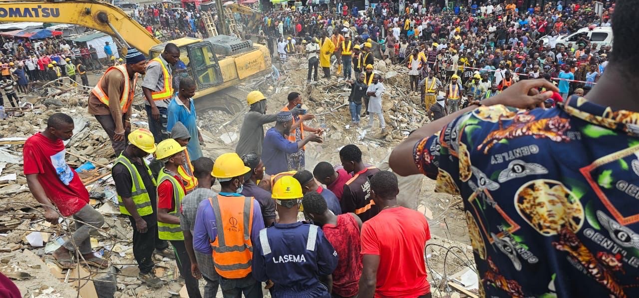 8 Dead, 26 Rescued as Storey Building Collapses in Lagos