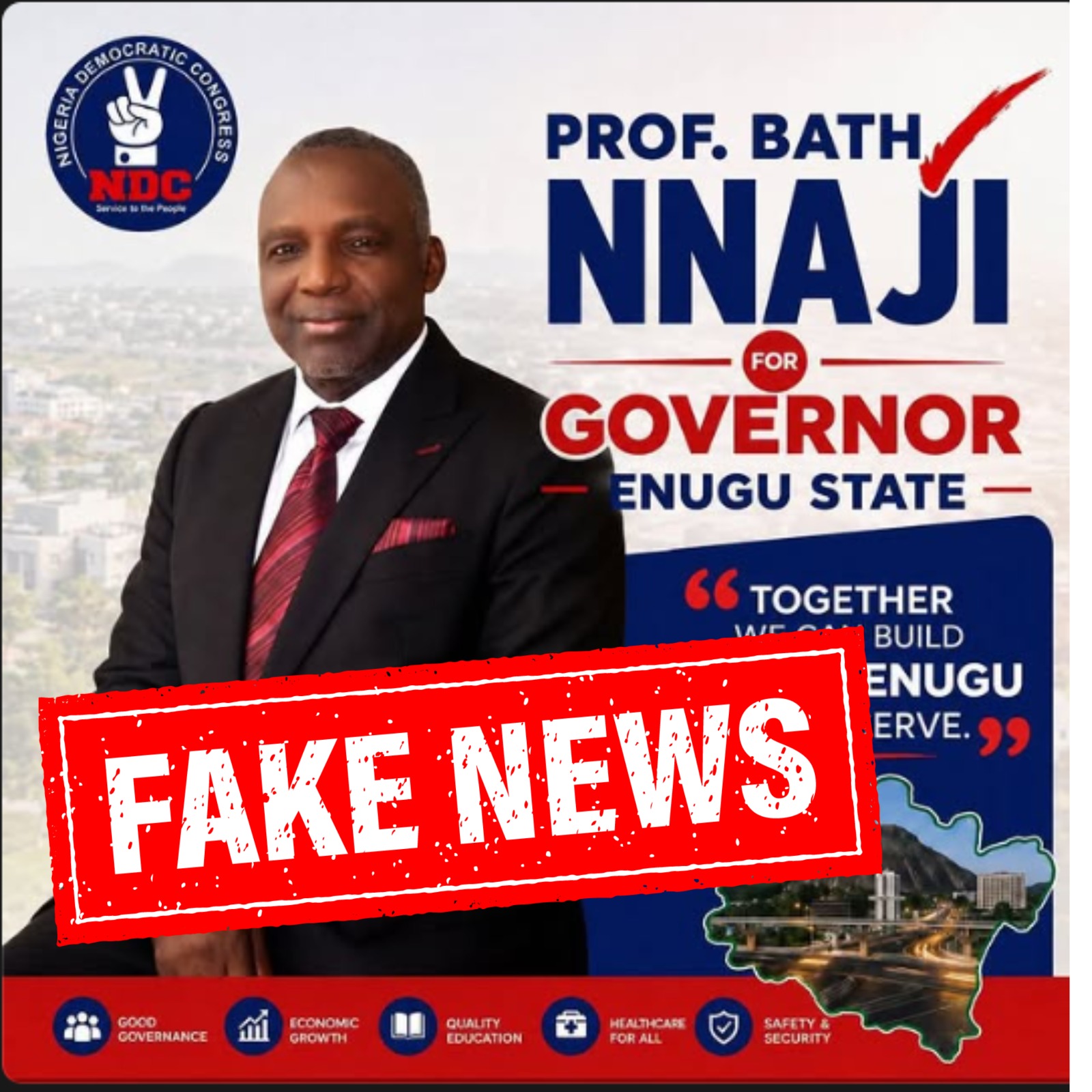 Professor Bart Nnaji Denies Alleged Governorship Ambition, Disowns Viral NDC Campaign Poster