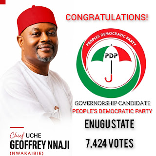 Uche Nnaji Defeats Samson Nnamani 7,424 Votes to 600 in Enugu PDP Governorship Primary