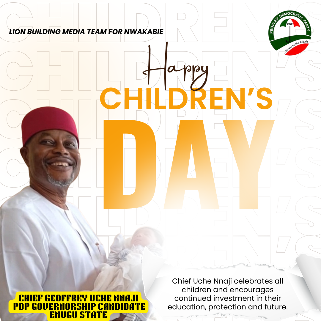 Uche Nnaji Celebrates Enugu Children, Reaffirms Commitment to Education and Child Welfare